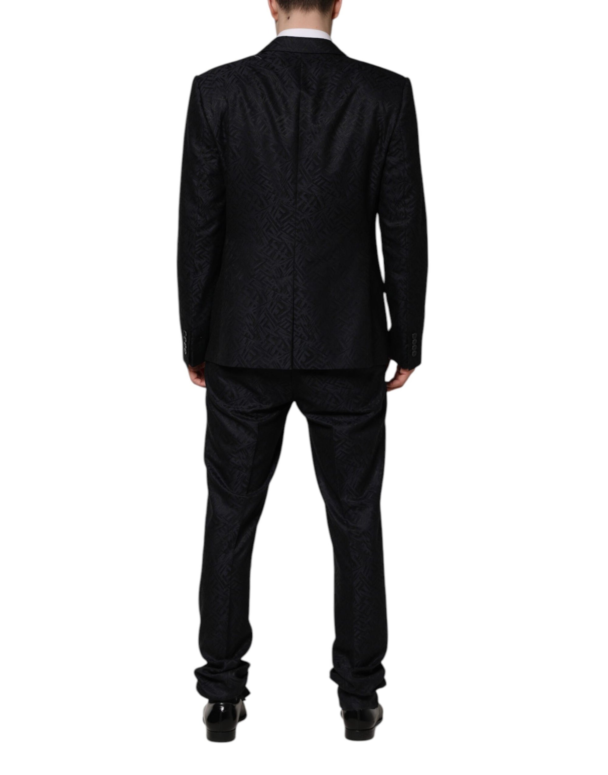 Dolce & Gabbana Black MARTINI King Skeleton 2 Piece Suit