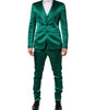 Dolce & Gabbana Green Silk 3 Piece Single Breasted Suit