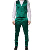 Dolce & Gabbana Green Silk 3 Piece Single Breasted Suit