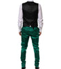 Dolce & Gabbana Green Silk 3 Piece Single Breasted Suit