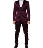 Dolce & Gabbana Dark Purple Silk 3Piece Single Breasted Suit