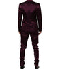 Dolce & Gabbana Dark Purple Silk 3Piece Single Breasted Suit