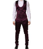 Dolce & Gabbana Dark Purple Silk 3Piece Single Breasted Suit