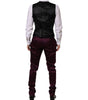 Dolce & Gabbana Dark Purple Silk 3Piece Single Breasted Suit