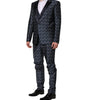 Costume 3 pièces Dolce & Gabbana bleu MARTINI Star Jacquard