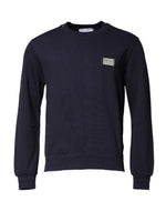 Dolce & Gabbana Dark Blue Logo Crew Neck Pullover Sweater