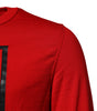 Dolce & Gabbana Red Eye Print Crew Neck Men Pullover Sweater
