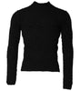 Dolce & Gabbana Black Wool Knit Crew Neck Pullover Sweater