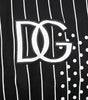 Dolce & Gabbana Black White Stripe Hooded Sweatshirt Sweater