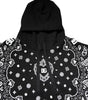 Dolce & Gabbana Black Bandana Hooded Sweatshirt Sweater