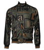 Dolce &amp; Gabbana Multicolor Logo Full Zip Men Bomber Sweater