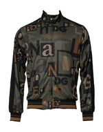 Dolce &amp; Gabbana Multicolor Logo Full Zip Men Bomber Sweater