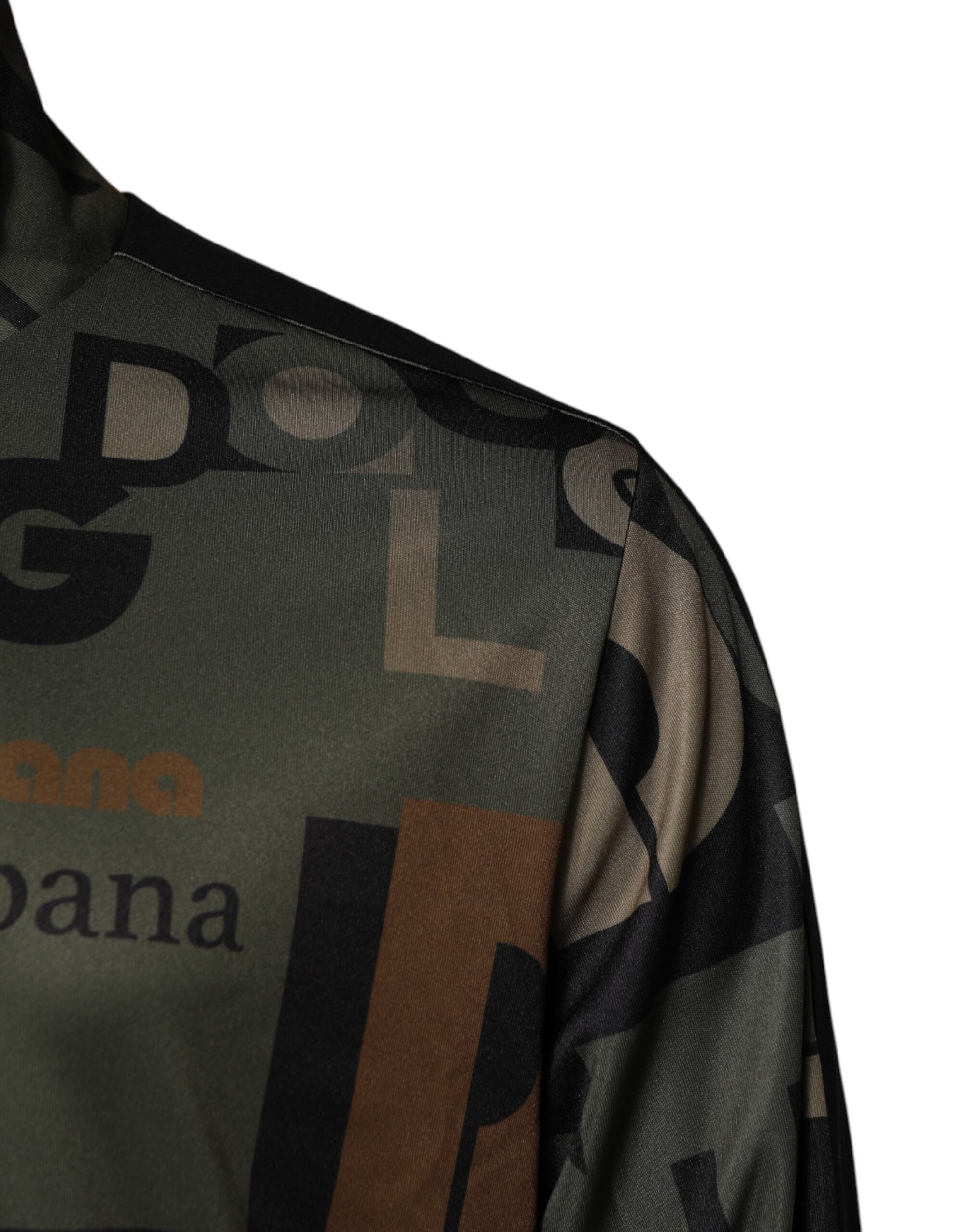 Dolce &amp; Gabbana Multicolor Logo Full Zip Men Bomber Sweater