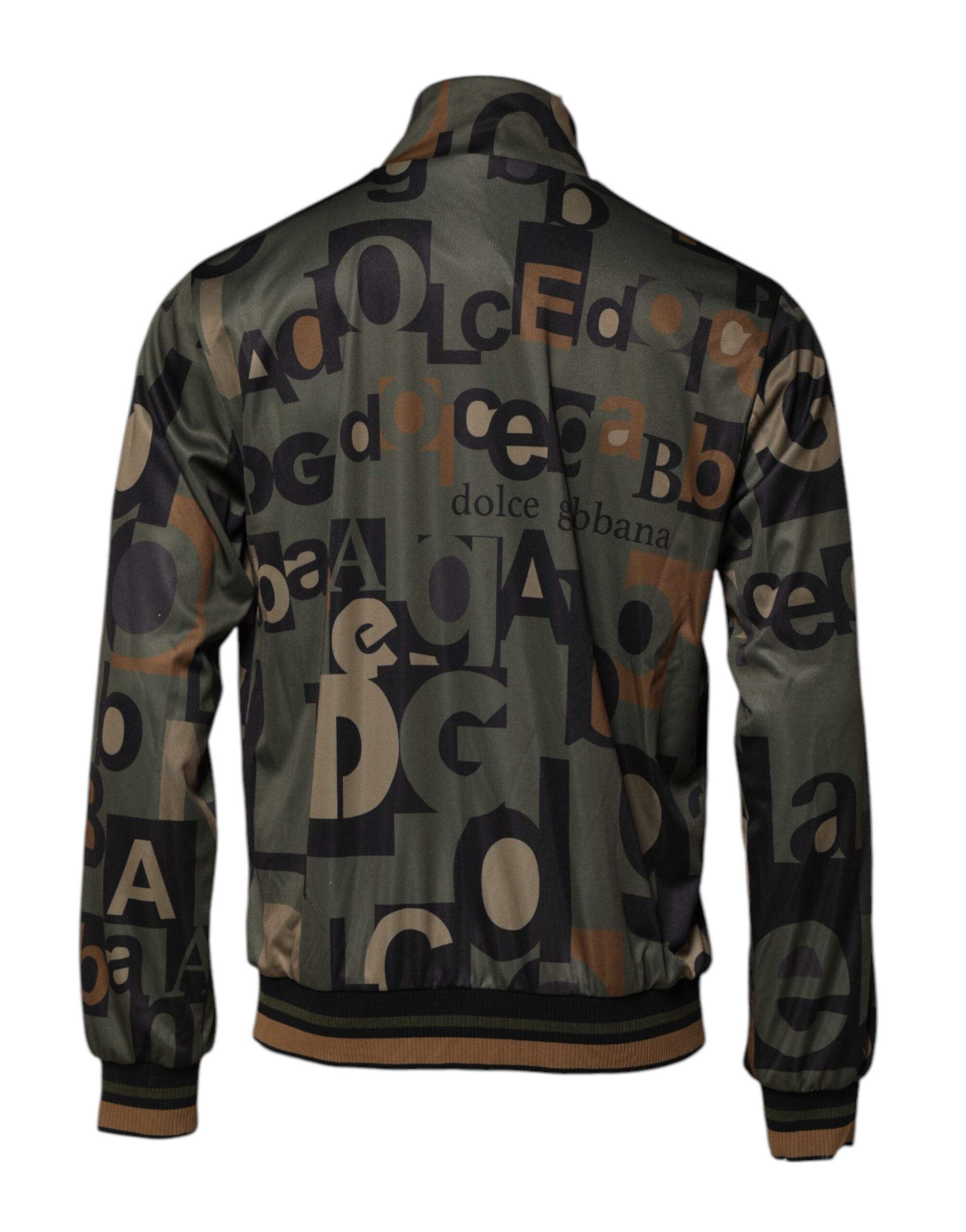 Dolce &amp; Gabbana Multicolor Logo Full Zip Men Bomber Sweater