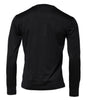 Dolce &amp; Gabbana Dark Blue Silk Crew Neck Men Pullover Sweater
