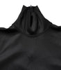Dolce & Gabbana Black Polyester Turtleneck Pullover Sweater