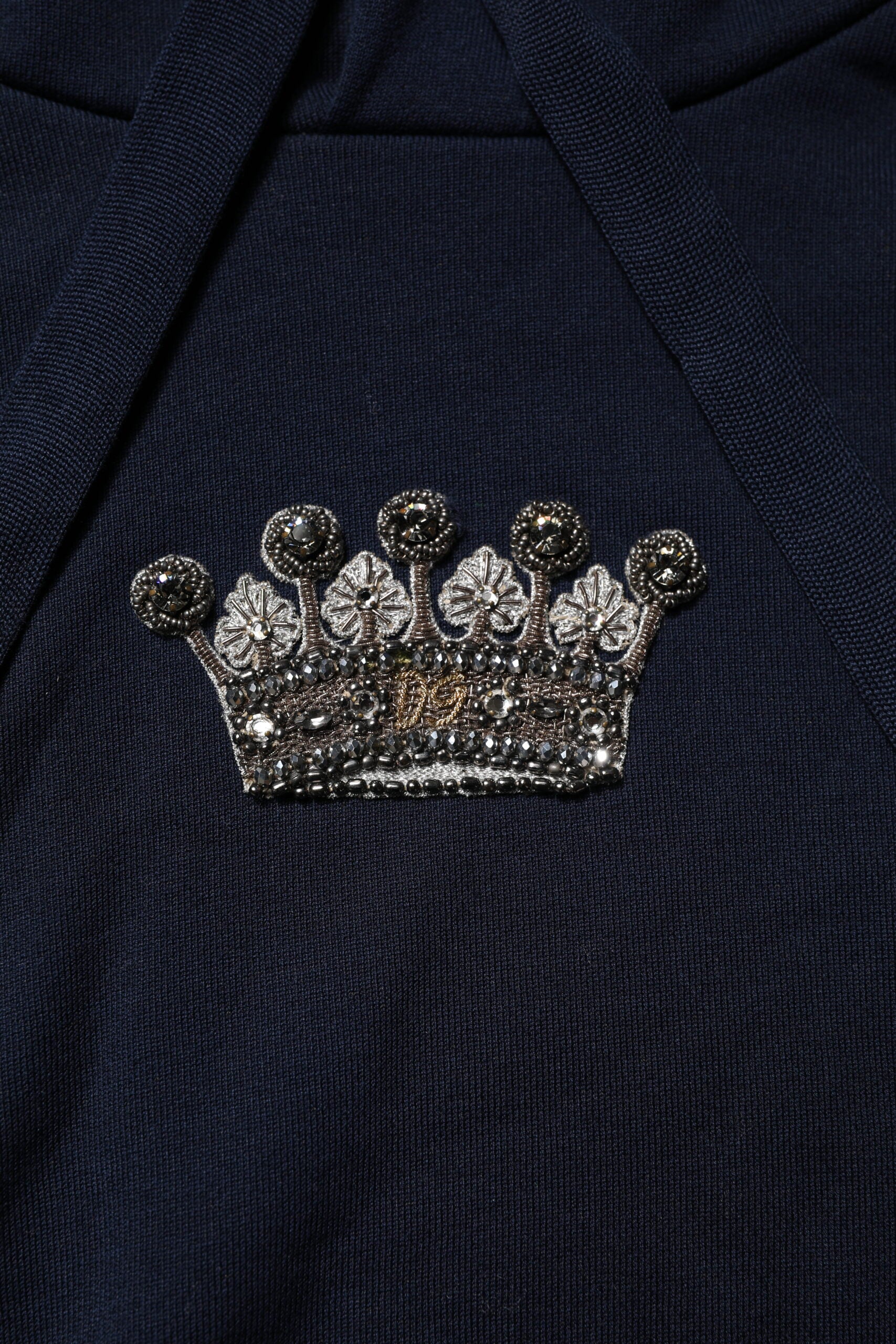 Dolce &amp; Gabbana Black Crown Cotton Hooded Sweatshirt Sweater