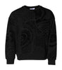 Dolce &amp; Gabbana Black Printed Crew Neck Sweatshirt Sweater