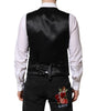 Dolce & Gabbana Green Wool Dress Formal Men Waistcoat Vest