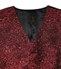Dolce & Gabbana Red Floral Brocade Formal Men Waistcoat Vest
