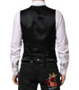 Dolce & Gabbana Red Sequined Dress Formal Men Waistcoat Vest