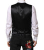 Dolce & Gabbana Pink Floral Satin Formal Men Waistcoat Vest
