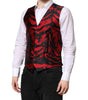 Dolce & Gabbana Red Black Stripe Dress Formal Waistcoat Vest