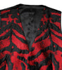 Dolce & Gabbana Red Black Stripe Dress Formal Waistcoat Vest