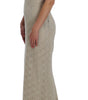 Dolce & Gabbana Beige Ricamo Cutout Cotton Sheath Dress