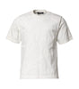 Dolce & Gabbana White Cotton Logo Embossed Crew Neck T-shirt