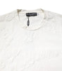 Dolce & Gabbana White Cotton Logo Embossed Crew Neck T-shirt