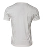 Dolce & Gabbana White Cotton DG Crown Embossed T-shirt