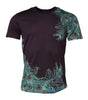 Dolce & Gabbana Black Cotton Peacock Print Round Neck T-shirt