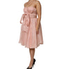 Dolce & Gabbana Pink Silk Chiffon A-line Pleated Midi Dress