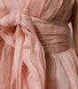 Dolce & Gabbana Pink Silk Chiffon A-line Pleated Midi Dress
