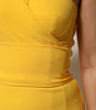 Dolce & Gabbana Yellow One Shoulder Side Slit Midi Dress