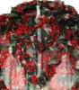 Dolce & Gabbana Multicolor Ruffle Floral Long Sleeves Dress