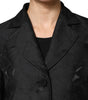 Dolce & Gabbana Black Single Breasted Trench Coat Jacket