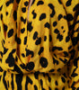 Dolce & Gabbana Yellow Leopard Long Sleeves Jumpsuit Dress