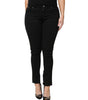 Dolce &amp; Gabbana Black Cotton Logo Mid Waist Skinny Denim Jeans