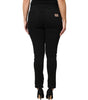 Dolce &amp; Gabbana Black Cotton Logo Mid Waist Skinny Denim Jeans