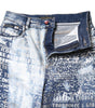 Dolce & Gabbana Blue Washed Print High Waist Denim Jeans
