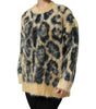 Dolce & Gabbana Multicolor Leopard Mohair Crew Neck Sweater