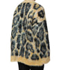 Dolce & Gabbana Multicolor Leopard Mohair Crew Neck Sweater