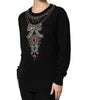 Dolce & Gabbana Black Cashmere Crystal Embellished Sweater