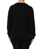 Dolce & Gabbana Black Cashmere Crystal Embellished Sweater