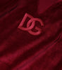 Dolce & Gabbana Red Cotton Velvet Crew Neck Pullover Sweater