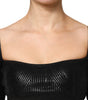 Dolce & Gabbana Black Viscose Long Sleeves Fitted Blouse Top