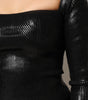 Dolce & Gabbana Black Viscose Long Sleeves Fitted Blouse Top