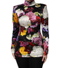 Dolce & Gabbana Multicolor Ortensies Long Sleeves Blouse Top